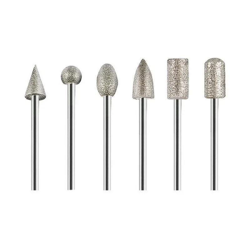 20 ชิ้นเพชรเจาะชุด Bit Mini เจาะ Burrs ชุด Bit สําหรับ Dremel Rotary เครื่องมือบดอุปกรณ์เสริม 3 มิลลิเมตร Shank