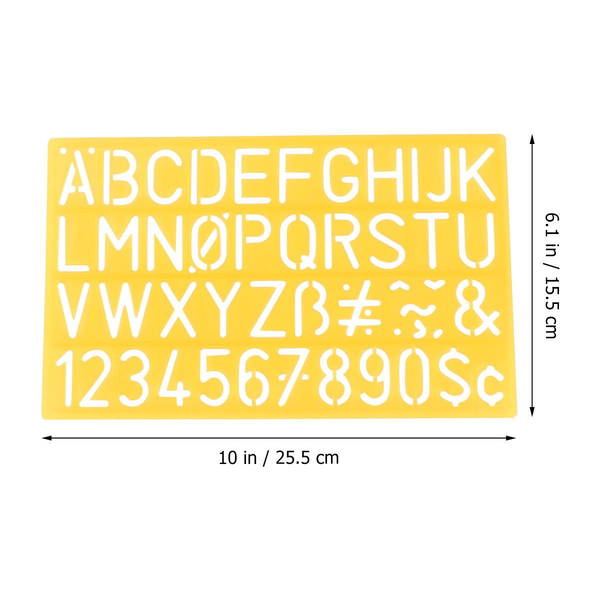 4 шт., трафарет с буквами для рукоделия, красочные пластиковые цифры с линейкой для рисования, ремесел, граффити Abc