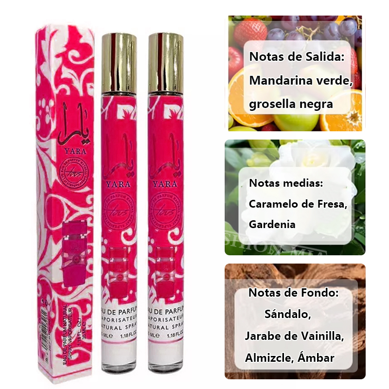 Perfumes Yara De 35ml, fragancia duradera De marca De lujo para hombres y mujeres, Perfume Floral en aerosol, Perfume portátil De Colonia, 2 uds.