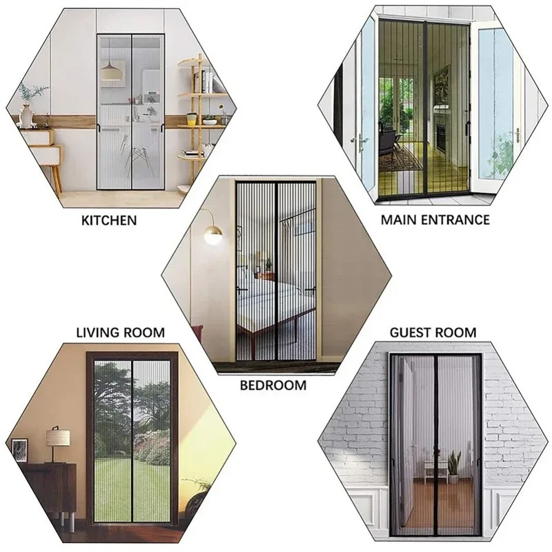 Window Mosquito Curtain, Gauze Window Screen, Automatic Door Lock, Home Ventilation Curtain, Magnetic Mesh Cover