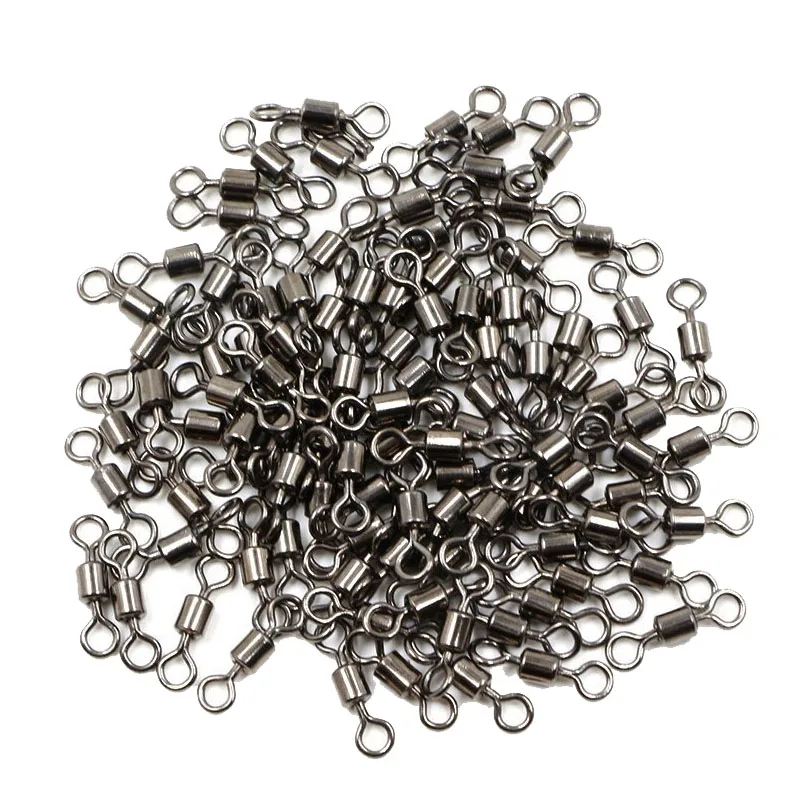 50 หรือ 100 pcs ตกปลาแบริ่งบาร์เรล Rolling หมุนแหวน Lure Connector ปลาคาร์พอุปกรณ์ตกปลาปลาเครื่องมือ