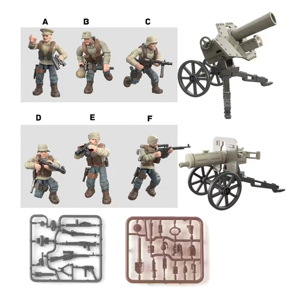 2024 第二次世界大戦 WW2 陸軍軍事兵士 SWAT 特殊部隊フィギュアモデルビルディングブロックレンガ子供のおもちゃのギフト