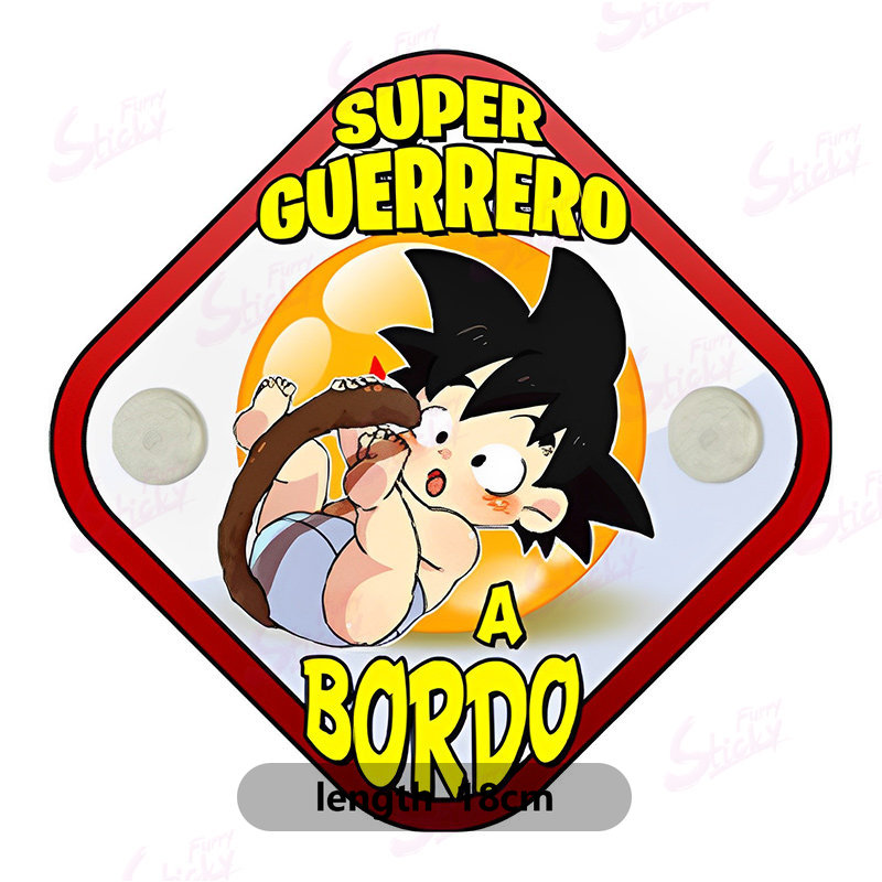 Baby on Board Mimics Super Warrior Board  Car Sticker Dragon Ball Anime Stickers Waterproof Sunscreen