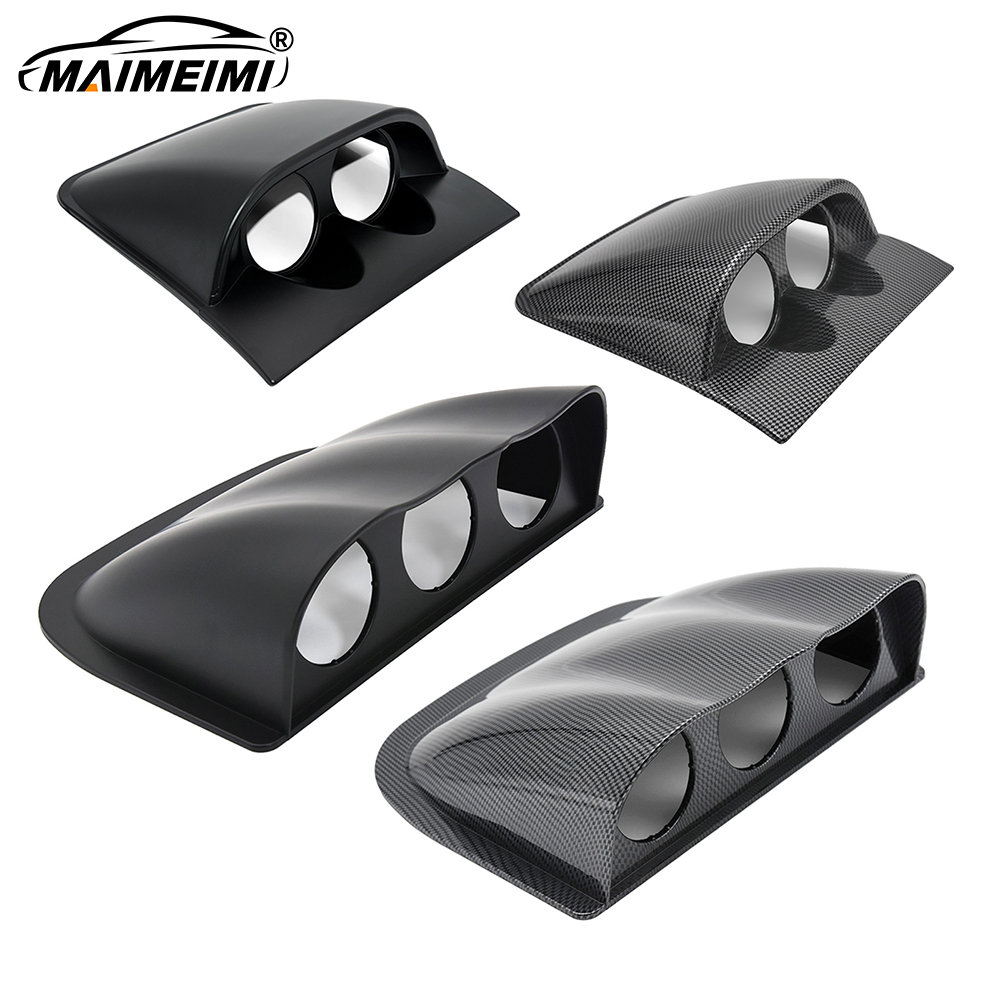 1 peça 52mm placa de painel de corrida duplo/triplo medidor pod preto/fibra de carbono medidor de cor pod suporte de montagem