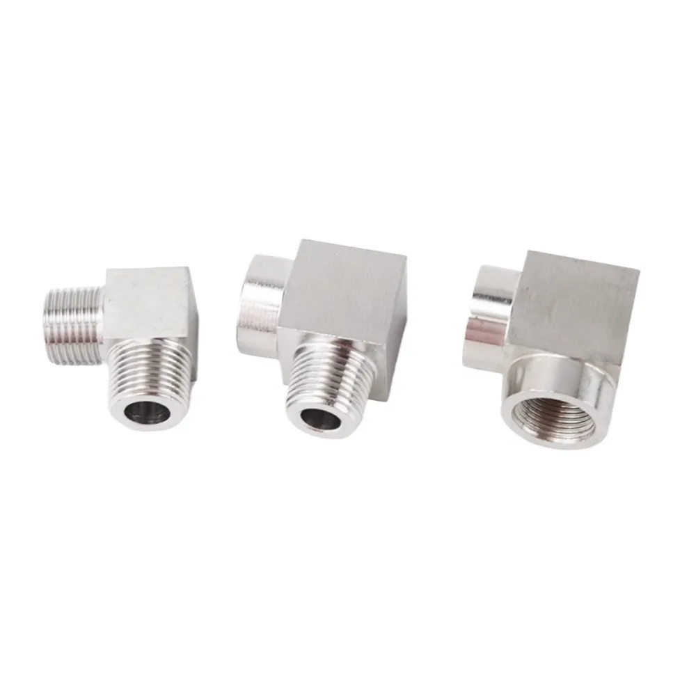 Alta presión 1/8 "1/4" 3/8 "1/2" 3/4 "1 BSP NPT codo macho hembra conector de 90 grados acoplador 304 accesorio de tubería inoxidable agua Gas
