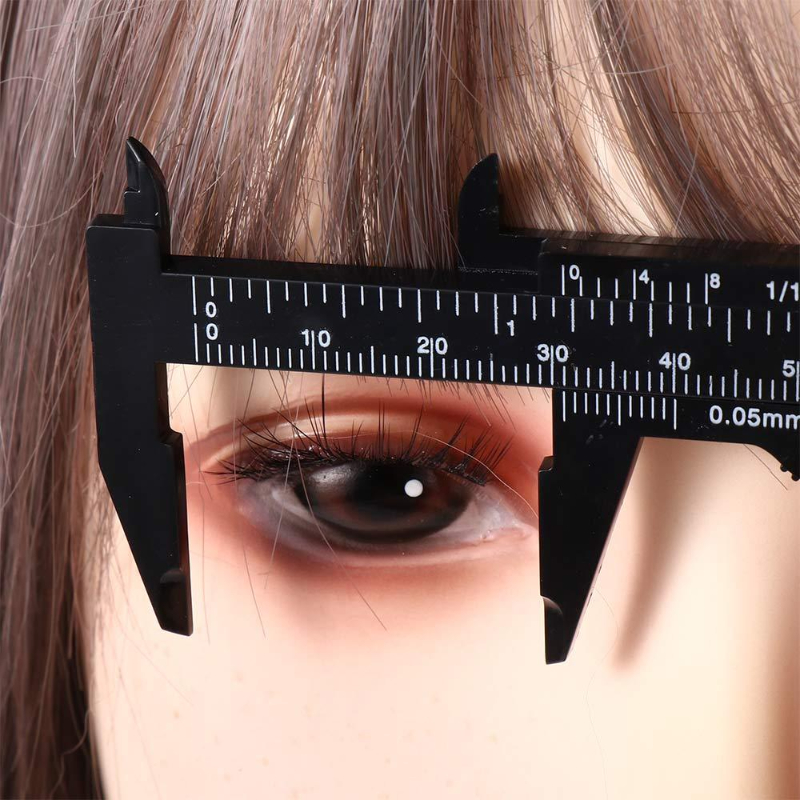 Tragbare 80mm Kunststoff Augenbrauen Messung Messschieber Tattoo Microb lading Bremssattel Lineal Permanent Make-up Messwerk zeuge