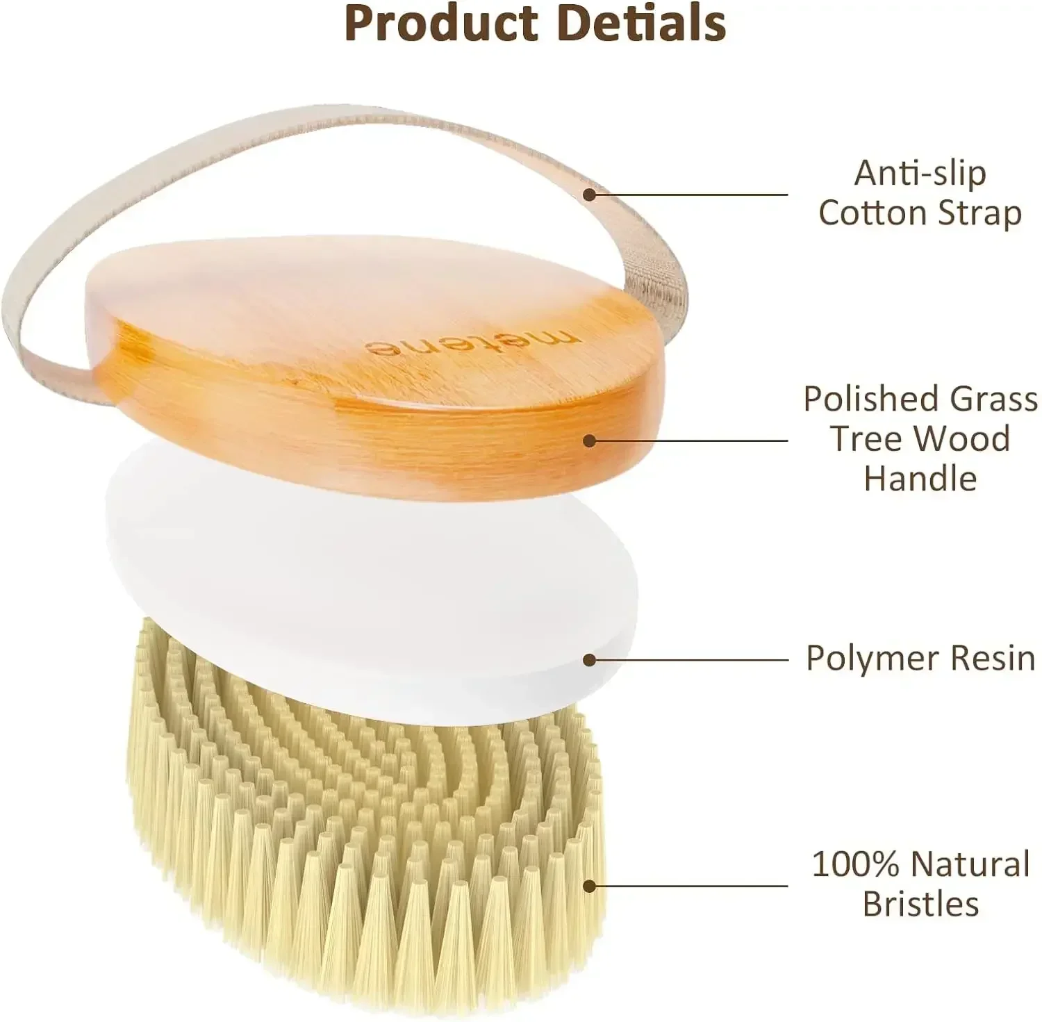 Brosses pour le corps sec, épurateurs exfoliants pour le corps, poils naturels pour peau sèche, améliore la circulation, arrêter les poils incarnés