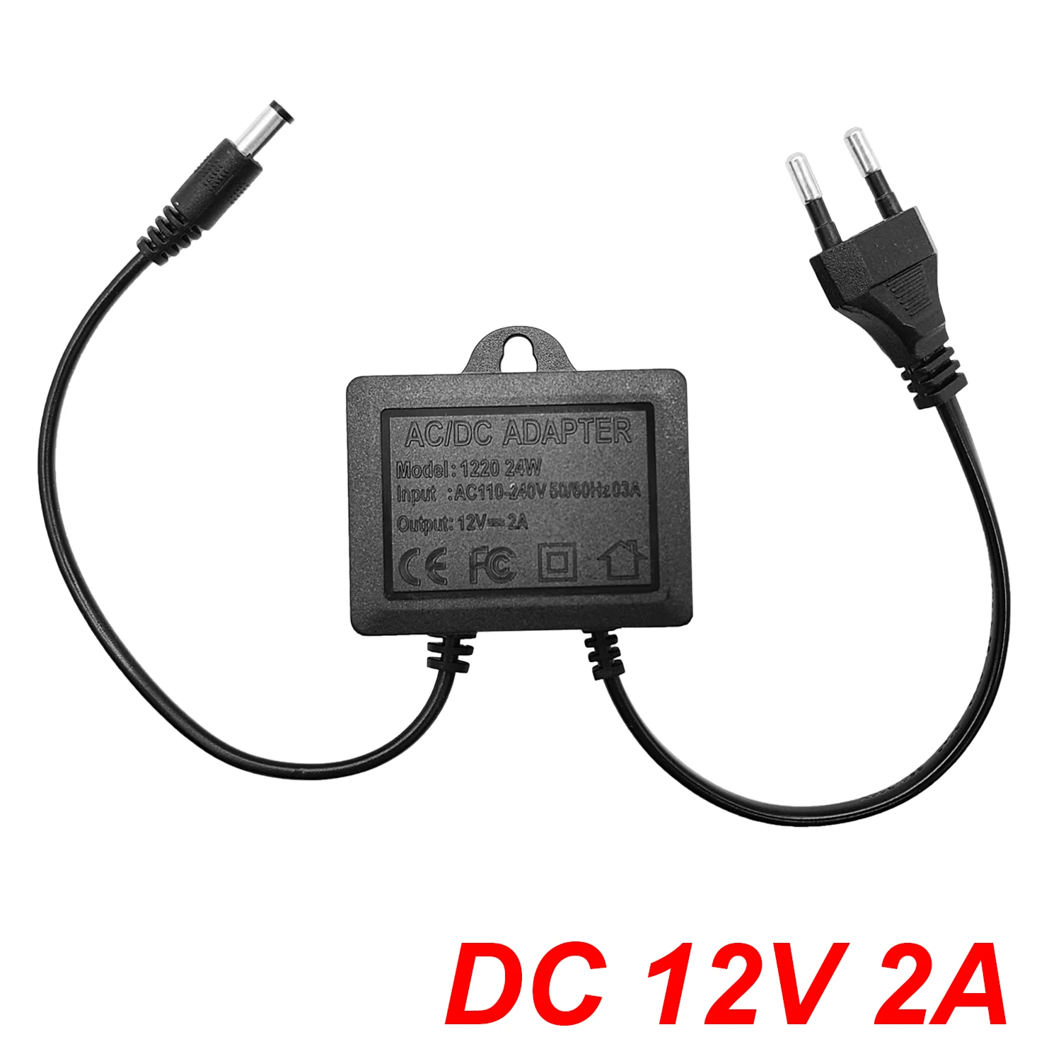 Netzteil DC12V 2A EU Stecker Im Freien Wasserdicht Für CCTV Sicherheit Überwachung Kamera Ladegerät NVR DVR Router Eingang AC110V-240V
