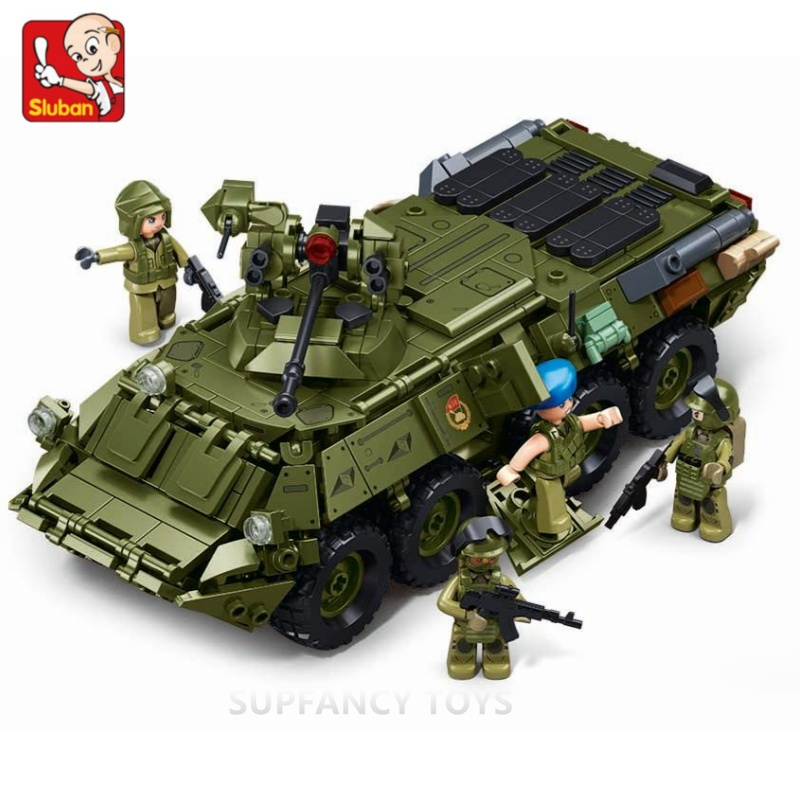 新しい Sluban ミリタリーモデルレンガ戦車歩兵戦闘車両防空システムビルディングブロック知育玩具子供のため