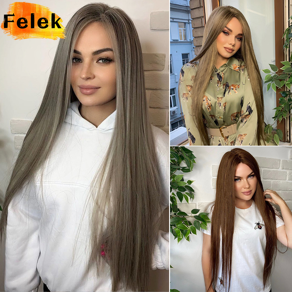 Ariel-女性のための合成ストレートポニーテール,かぎ針編みのブレード,ヘアエクステンション,カラフル,茶色,ブロンド,30インチ