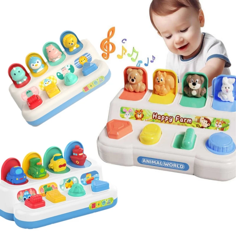 Juguete emergente de actividad interactiva para bebés, juguete con causa y efecto, juegos de desarrollo para bebés, juguetes educativos de aprendizaje Montessori