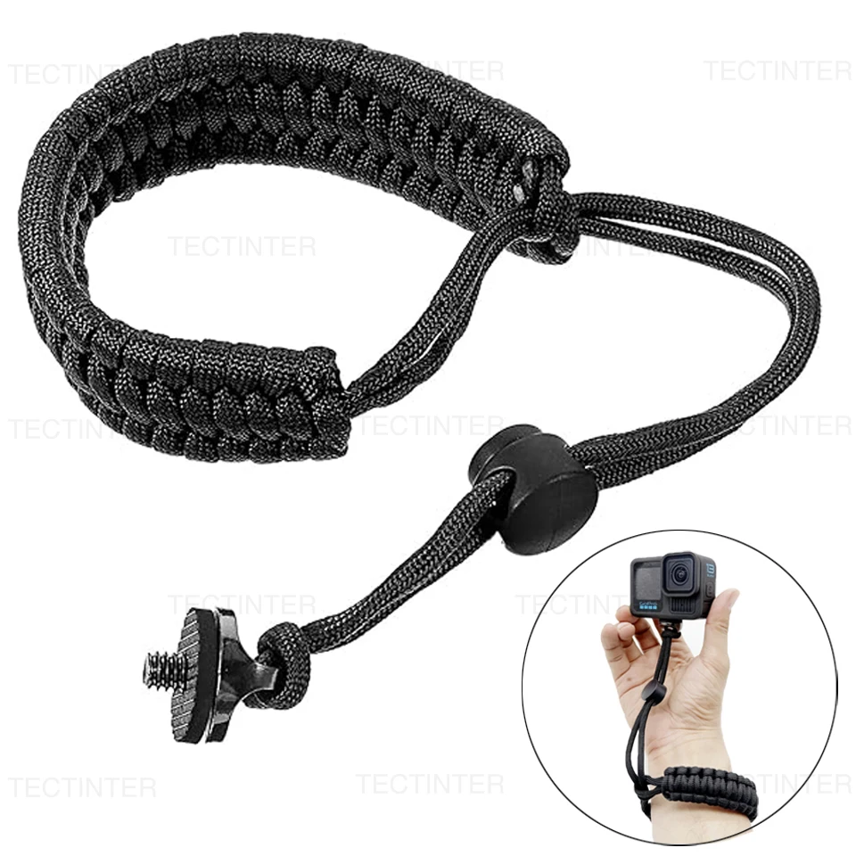 1/4 Schraube Hand Handgelenk Strap für GO PRO Hero 13 12 11 10 DJI OSMO Kamera Anti-Verloren Weben für Insta360 X5 Zubehör