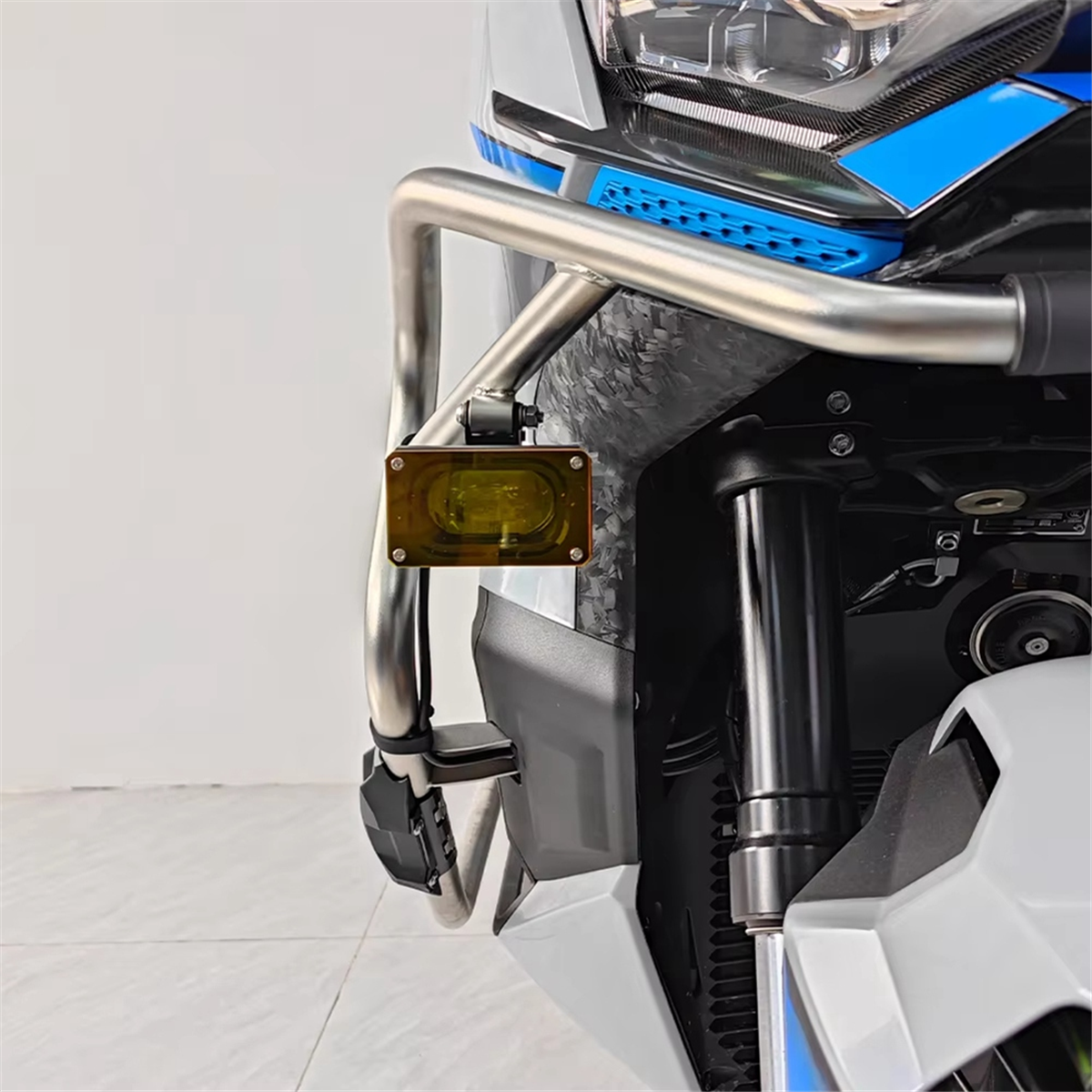 Ingenious Motorcycle LED Fog Light Guard Protector Spotlight Cover for ZONTES 368G Accessories YellowDurable