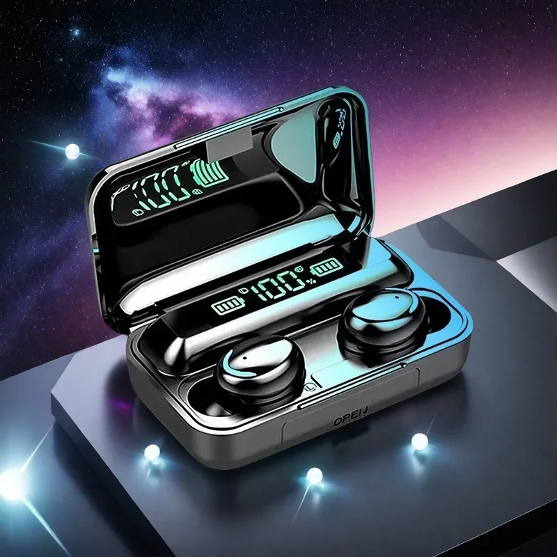 Auriculares inalámbricos deportivos F9, auriculares estéreo Bluetooth, auriculares impermeables con reducción de ruido y micrófono para