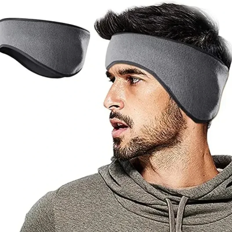 Cubierta de oreja cálida de lana gruesa, diadema para deportes al aire libre en clima frío a prueba de viento para ciclismo, correr, invierno