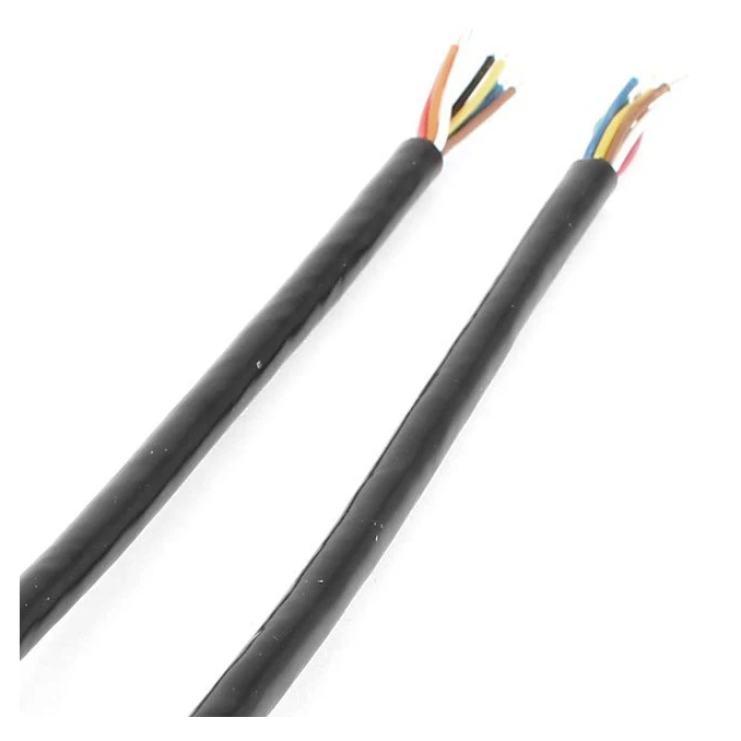 ABFA Cable conector impermeable con enchufe M/F de 8 pines negro