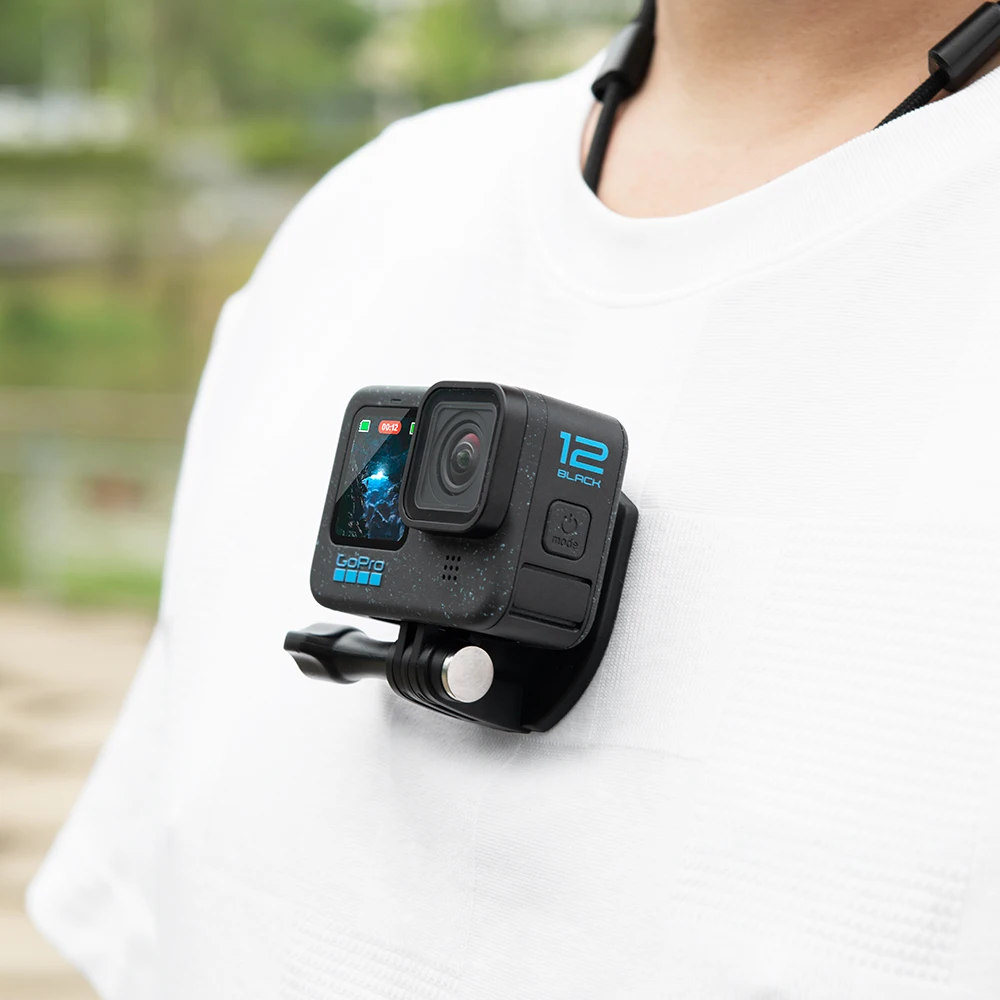 Terebento Correa magnética para el cuello, adaptador de soporte de montaje con cordón para DJI Action 4/Gopro/Pocket 3/Insta360 X4, accesorios