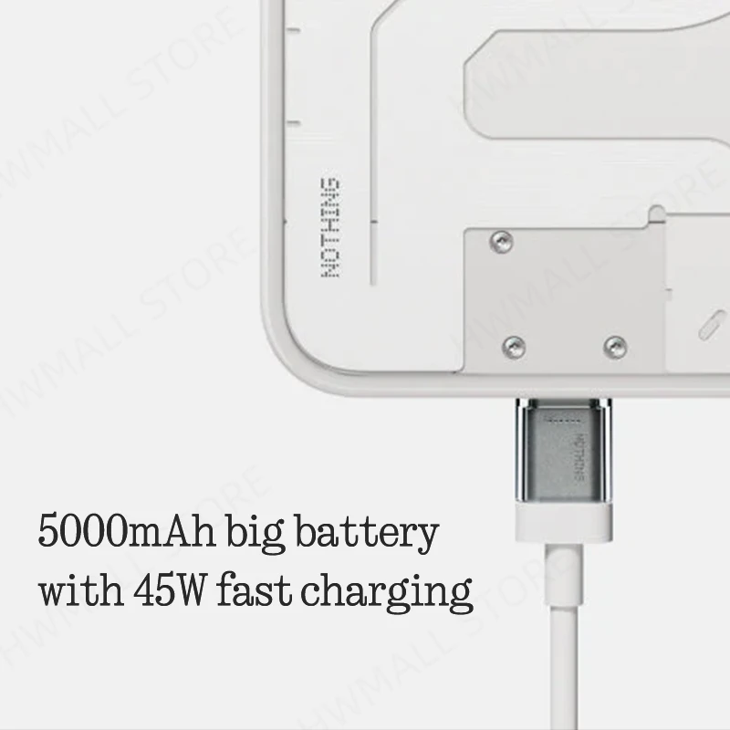 Versão global nada telefone (2a) MTK Dimensity 7200 Pro 50MP Câmera principal 6,7 ”120Hz Tela AMOLED 45W Carga 5000mAh Bateria