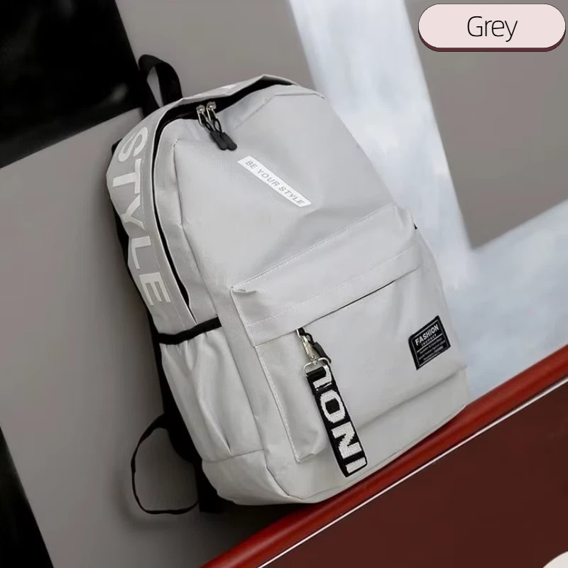 Mochila de tendencia de moda para hombres y mujeres, bolsa para estudiantes de secundaria, gran capacidad, versión coreana de th