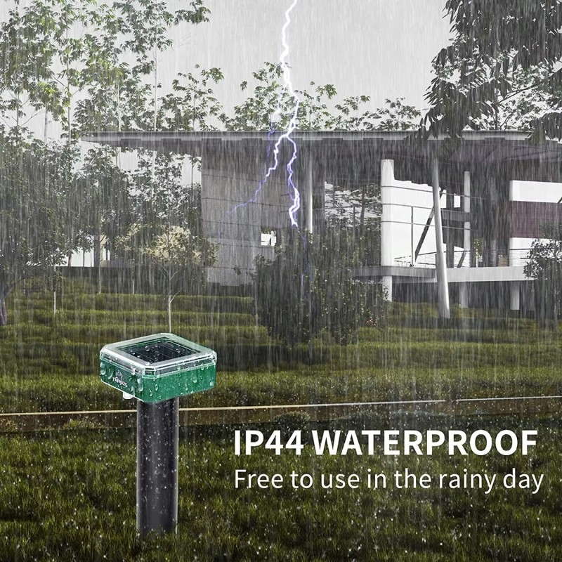 Solar Ultrasonic Rat Repellent Built-in Buzzer Outdoor Ultrasonic Garden Lawn LED Electronic Breeding Snake Repellent