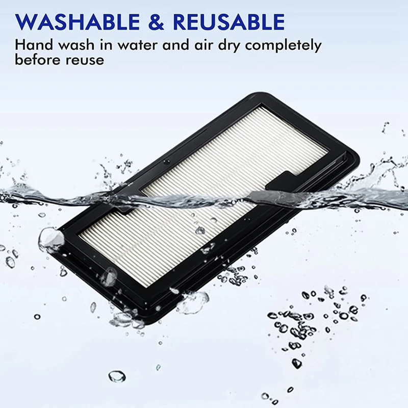 2Pcs for SAMSUNG Jet Bot AI+ and Jet Bot+ Vacuum Cleaners Fit Washable Replacement Hepa Filters for VR30T85513W/AA Robot