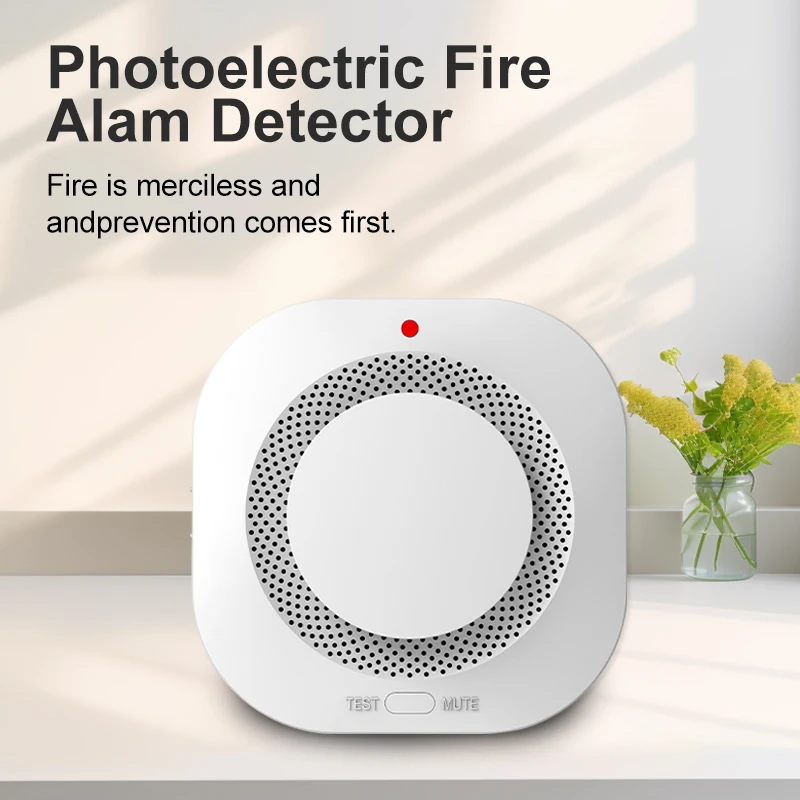 Smart Smoke Detector Security Protection Smoke Alarm Fire Protection For Home Security Via Smart Life App ﻿