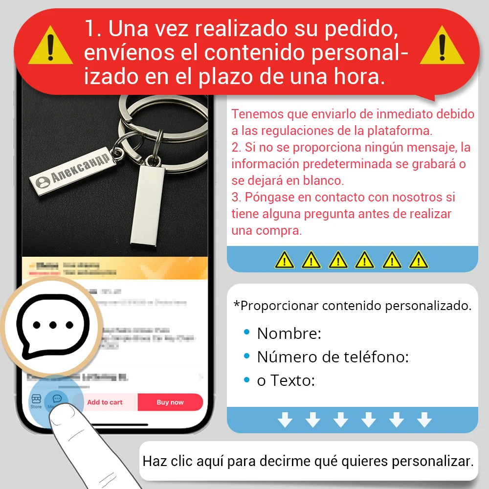 Exquisito llavero antipérdida pequeño y elegante llavero personalizado para el nombre del coche hombres mujeres regalo llavero P021