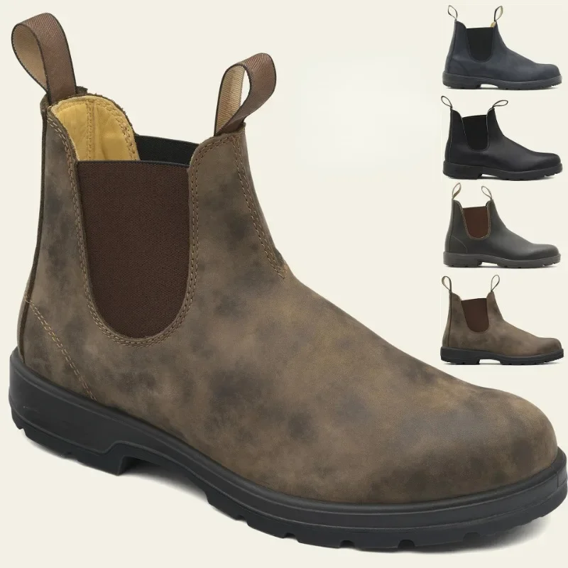 Botas De cuero Retro De talla grande 47 48 49, botas Chelsea hechas a mano, botines Unisex cómodos e informales, Zapatos De Hombre