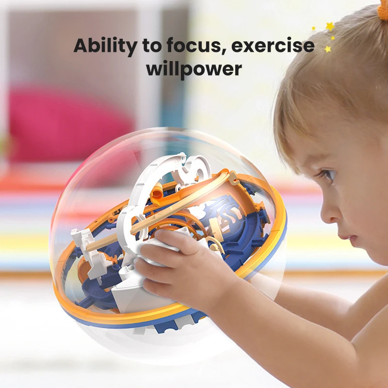 Puzzle 3D Ball Maze Toy Children Challenge Obstacle Game Labyrinth Ball 3D Labirynt Montessori Puzzle Balance Traine Clearance Game
