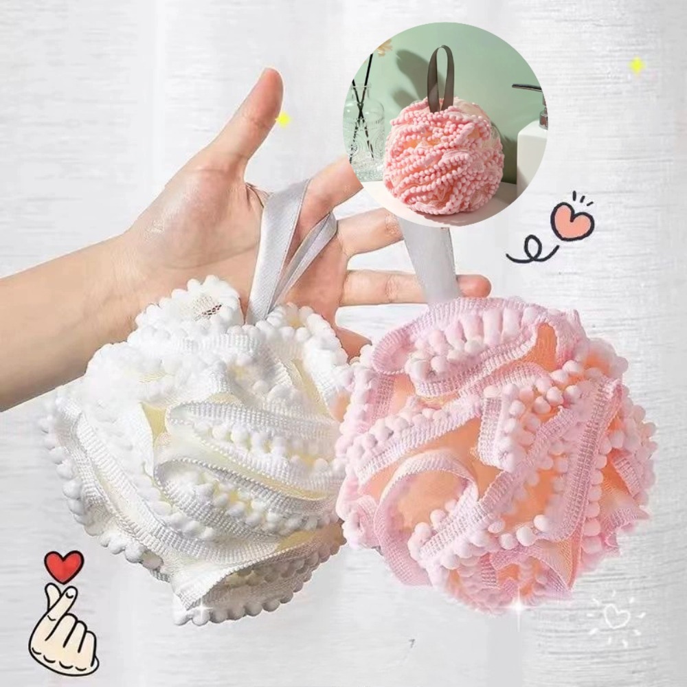 Soft Bathing Flower Foaming Sponge Bubble Wisp for Body Exfoliating Shower Flower Mesh Ball Body Wash Skin Cleaner Bath Supplies
