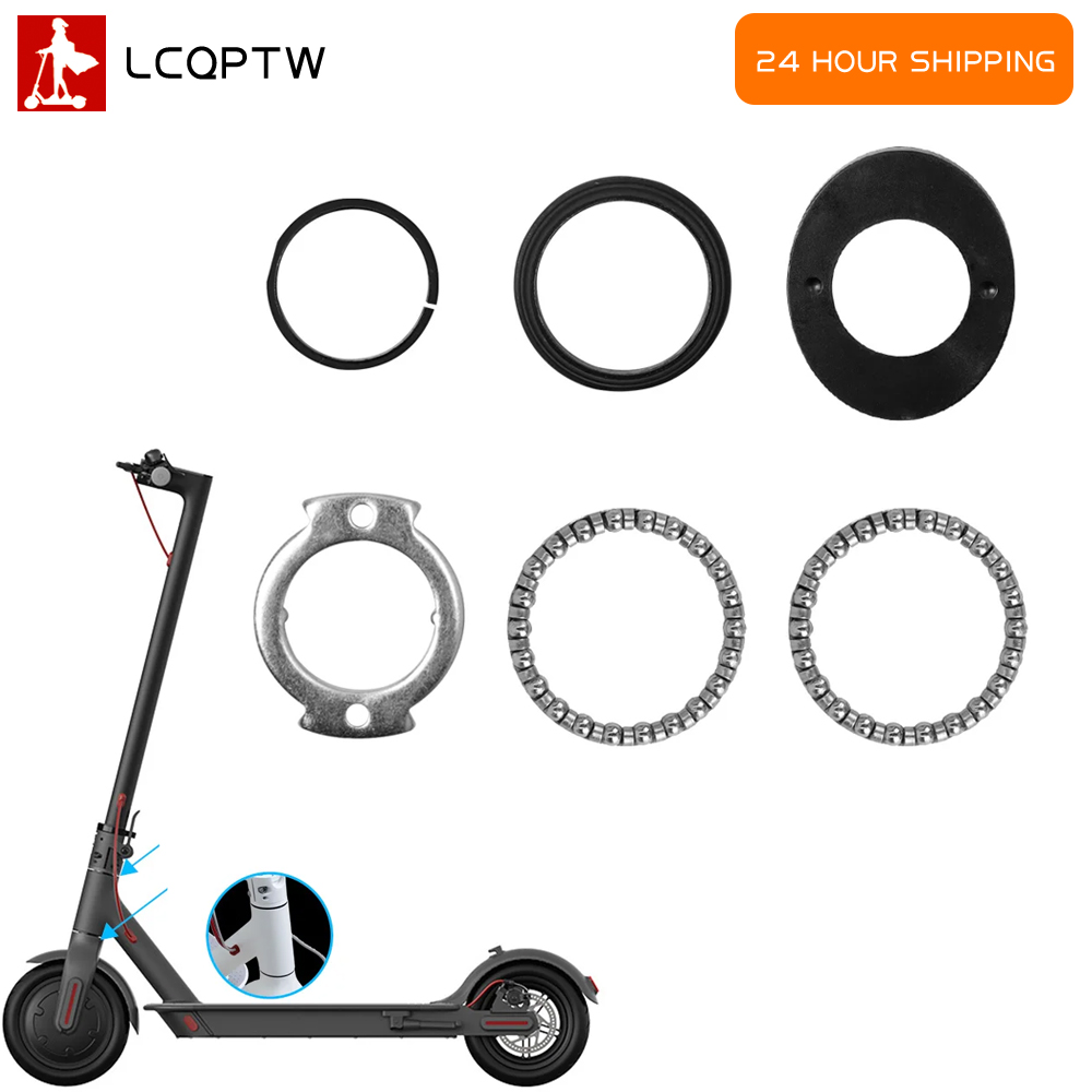 Tigela de tubo de rolamento de garfo dianteiro, conjuntos de direção giratória para scooter elétrica xiaomi mijia m365 pro, espaçadores de plástico