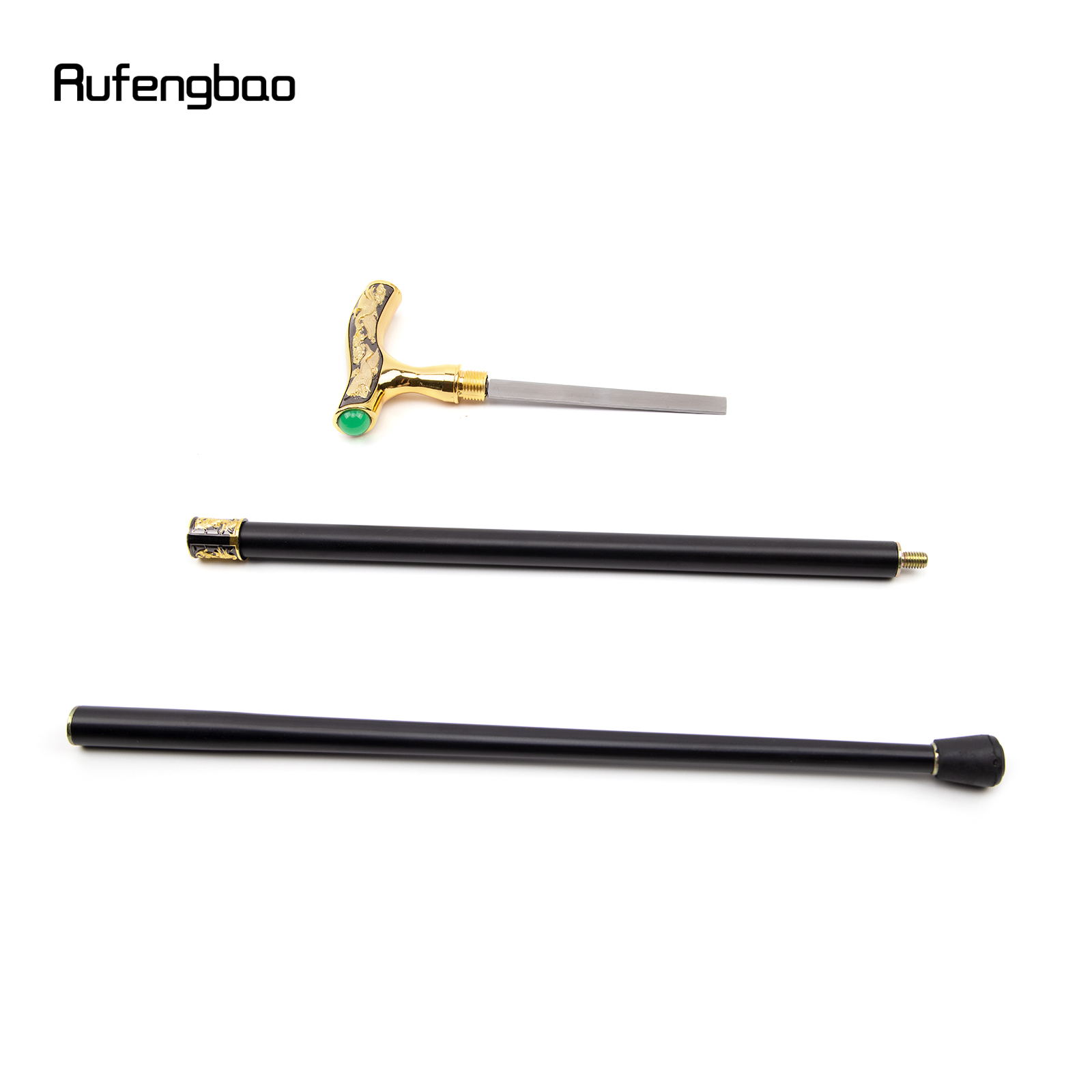 杖,緑の宝石,隠されたプレート,自己防衛,杖,コスプレ,93cm