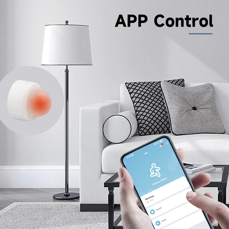 Tuya Zigbee Sensor de movimiento humano hogar inteligente Mini Sensor de movimiento PIR Detector infrarrojo seguridad vida inteligente funciona con Alexa Gateway