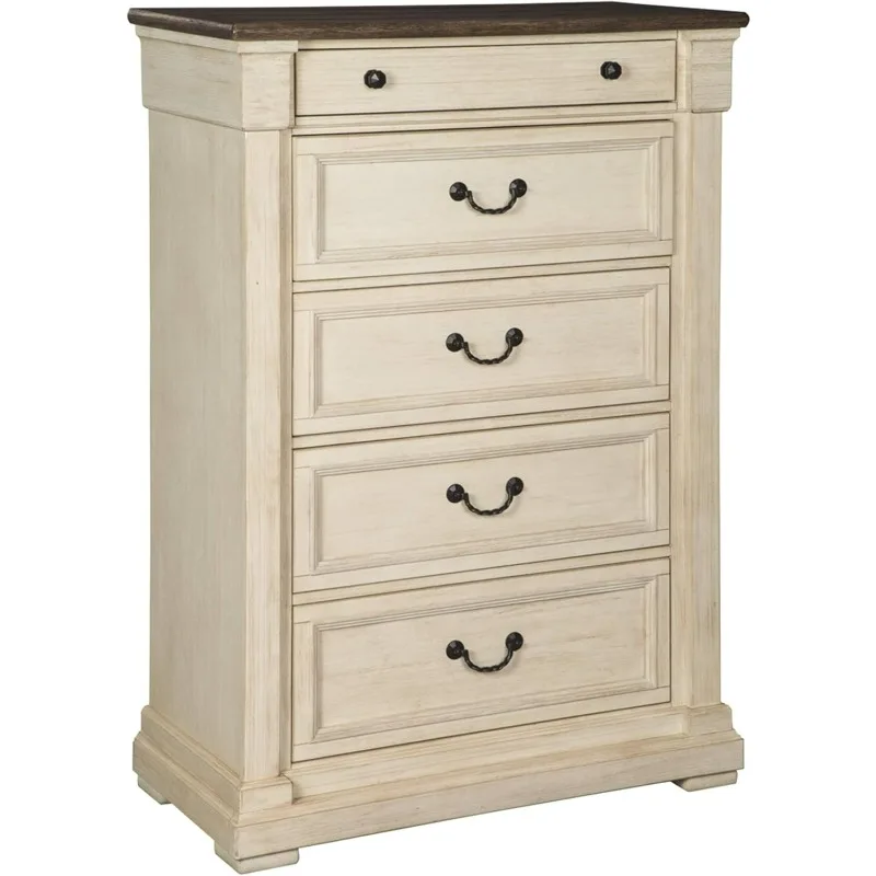 Bolanburg Farmhouse 5 Drawer Chest with Dovetail Construction