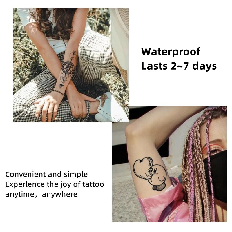 Autocollant de tatouage de fleur de main, 1 feuille, tatouage temporaire durable et imperméable