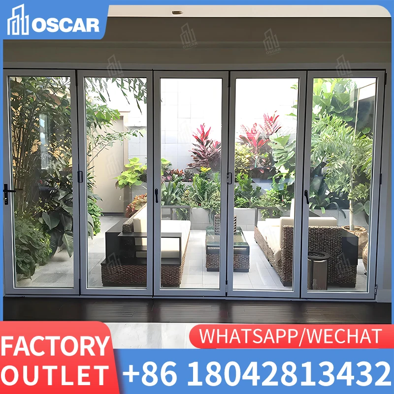 Custom Made Standard Modern Waterproof Aluminum Alloy Door Interior Fiberglass