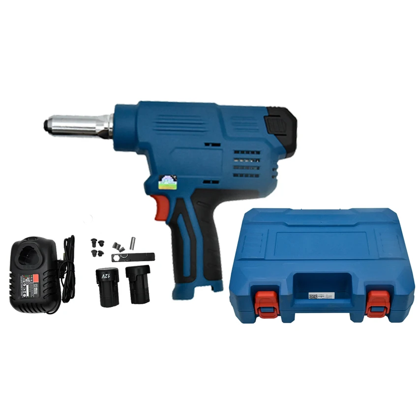 DCPM50 (ประเภท E) ไฟฟ้า Core ดึงโลดโผนปืน 12 V/2.0Ah แบตเตอรี่ลิเธียม Rivet Gun Riveting เครื่องไฟฟ้าโลดโผนเครื่องมือ
