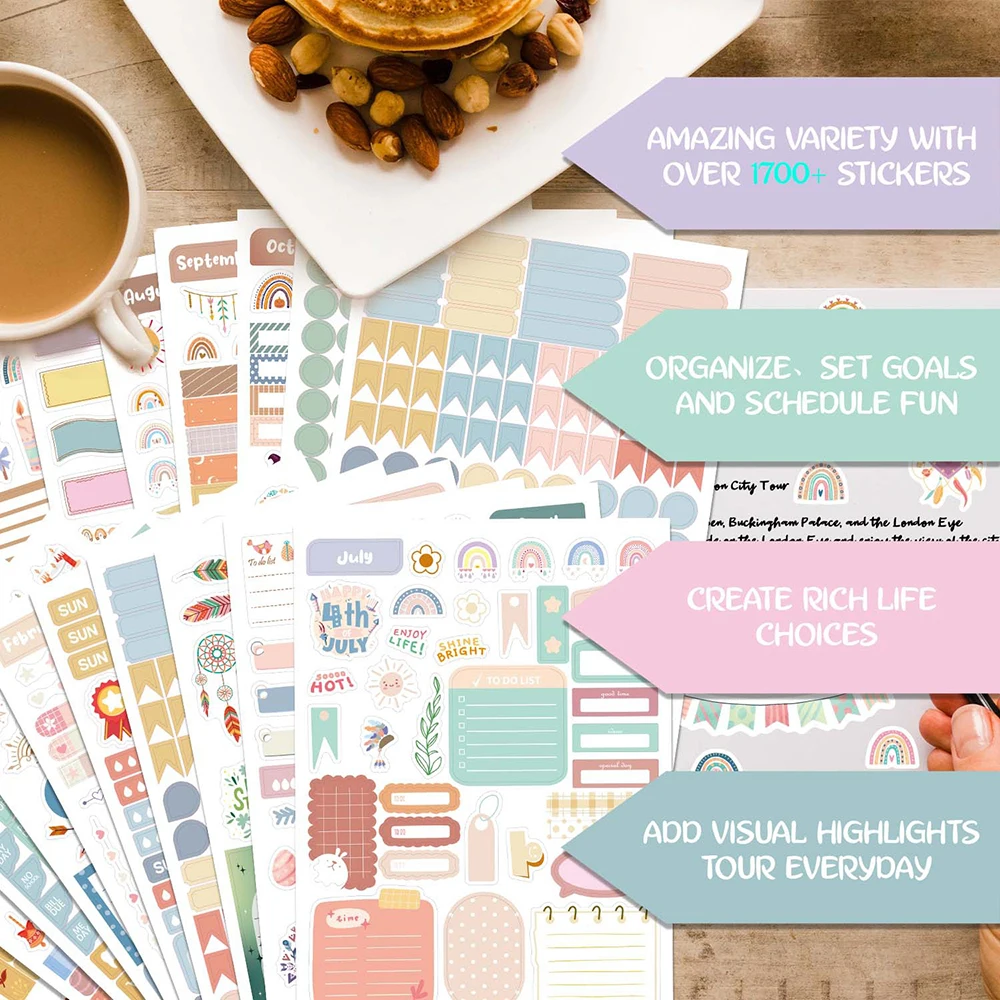 Tag/Woche/Monat Planer Aufkleber Buch DIY Scrapbooking Tagebuch Handbuch Dekorative Material Aufkleber Schreibwaren