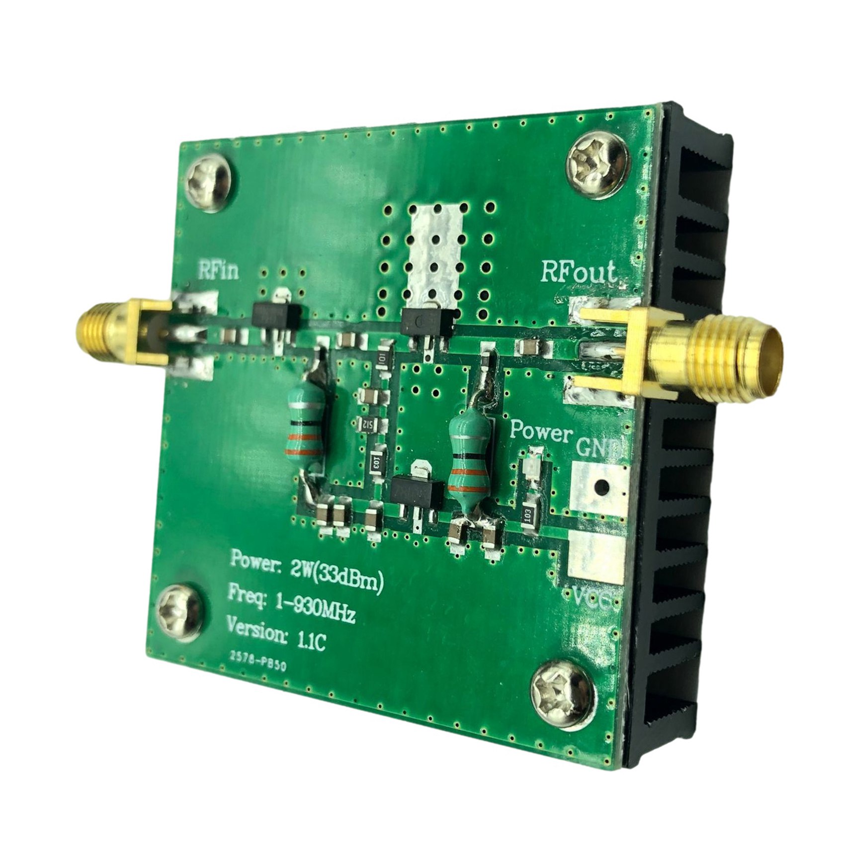 無線伝送パワーアンプモジュールfmhf 1-930mhz 2.0w 2wRFブロードバンドパワーアンプモジュール