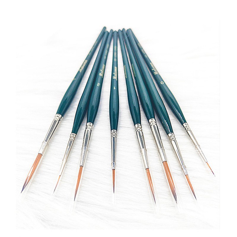 Мелкая тонкая нейлоновая кисть Maleonn с длинными деталями, 2 шт., миниатюрная кисть для рисования акварелью, маслом, гуашью