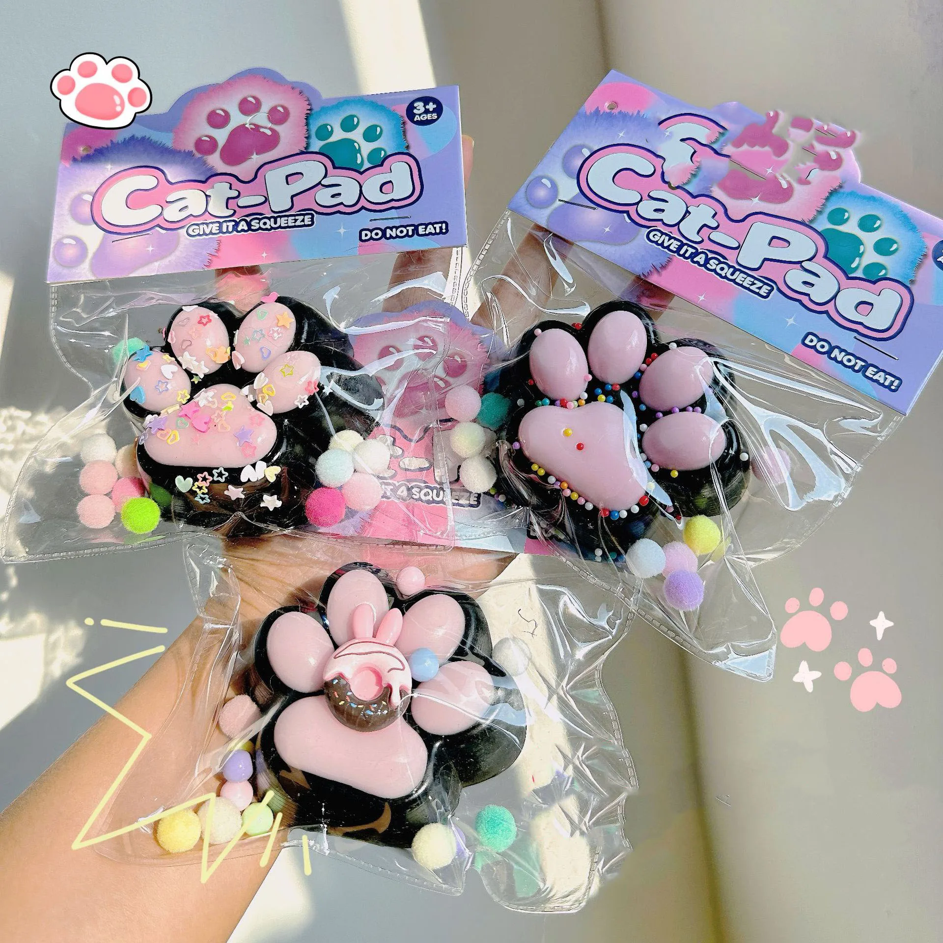 Dark Girl Soft Kittens Antistress Foot Paws Fidget Toys Squishy Tapa Foot Adult Sensory Toys Taba Squishу Girls Kids Toys Gifts
