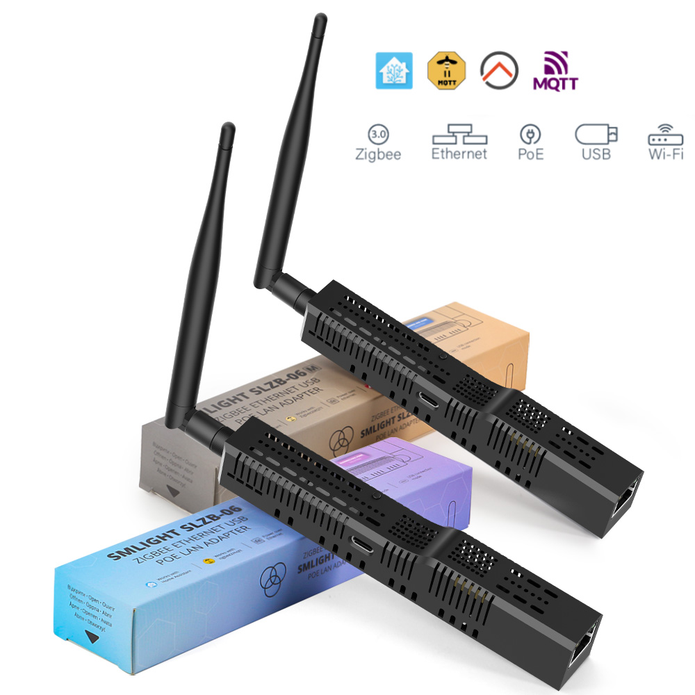 SMLIGHT SLZB-06-A Zigbee 3.0 to Ethernet,USB,and WiFi Coordinator with PoE support, works with Zigbee2MQTT, Home Assistant, ZHA