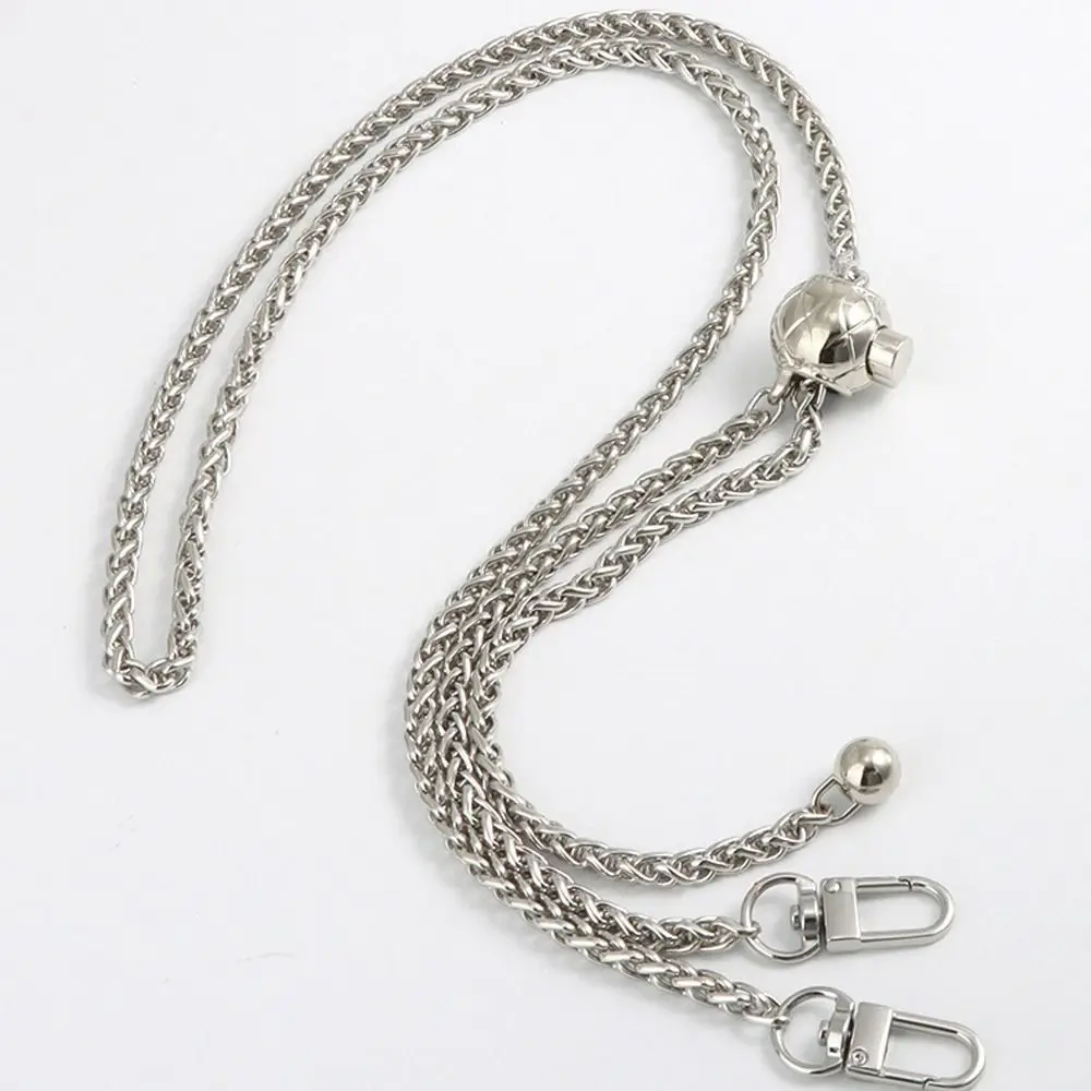 Replacement 120cm Metal Purse Chain Strap Handle for Handbag Shoulder Crossbody Bag Chain Strap with Length Adjustable Ball
