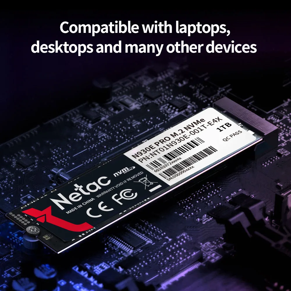 Netac SSD NVMe M2 1TB 128GB 256GB 512GB M.2 SSD NVMe PCIe Hard Drive Disk Internal Solid State Drive for Laptop Desktop