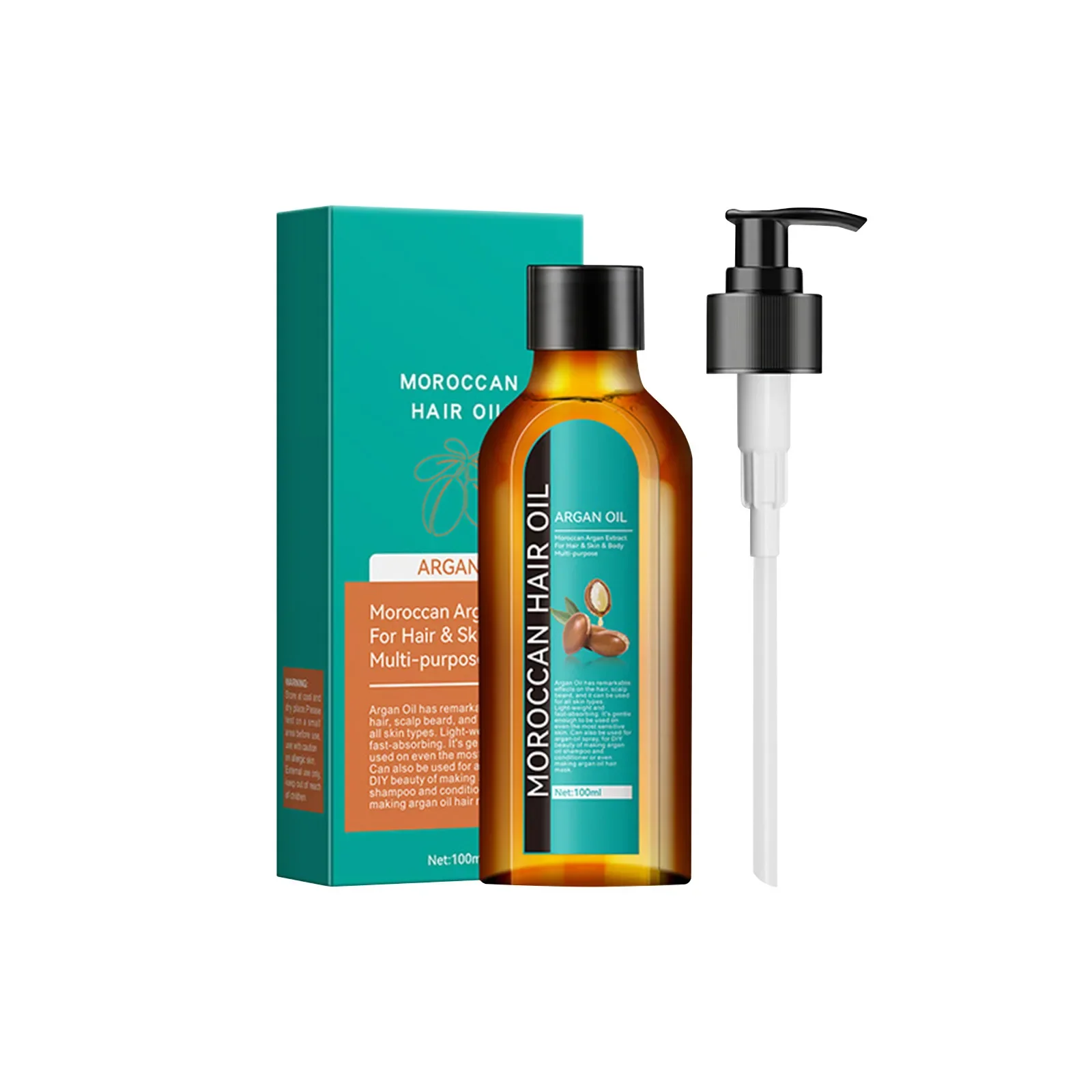 Marokkaanse haarverzorgingsolie, haarverzorgingsolie voor droog, beschadigd haar, mannen en vrouwen, gezondere hoofdhuid, zachte en lichte verzorging voor beschadigd haar