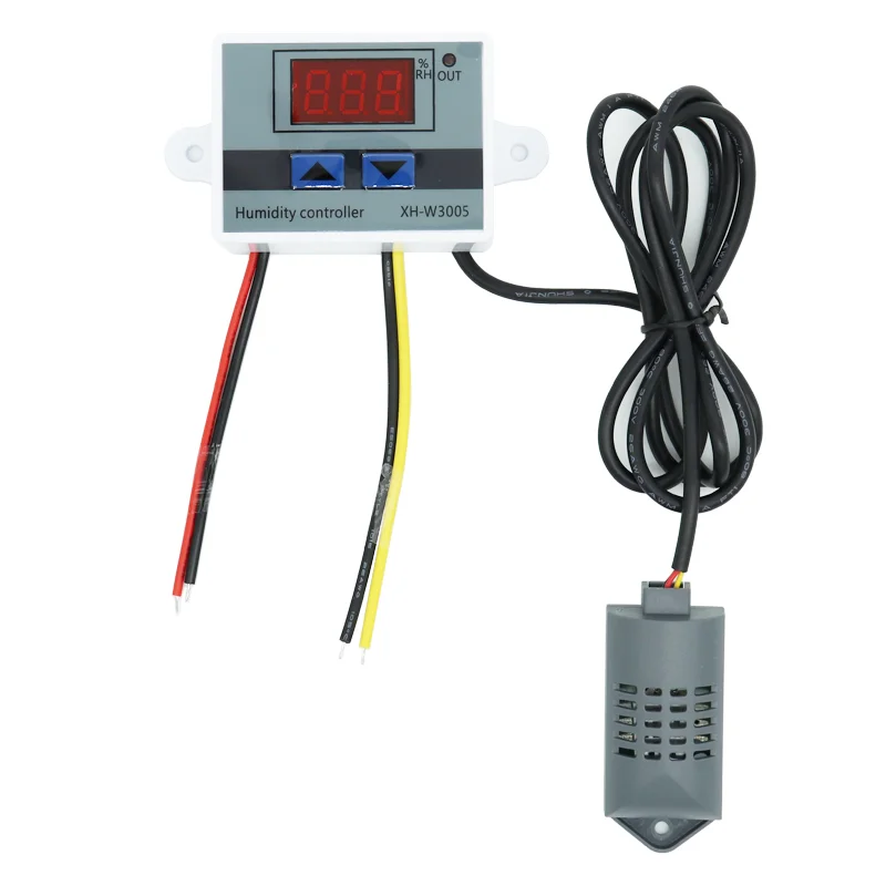 Controlador Digital de humedad W3005, 12V, 24V, 220V, instrumento, interruptor de control de humedad, higrómetro, sensor de humedad SHT20