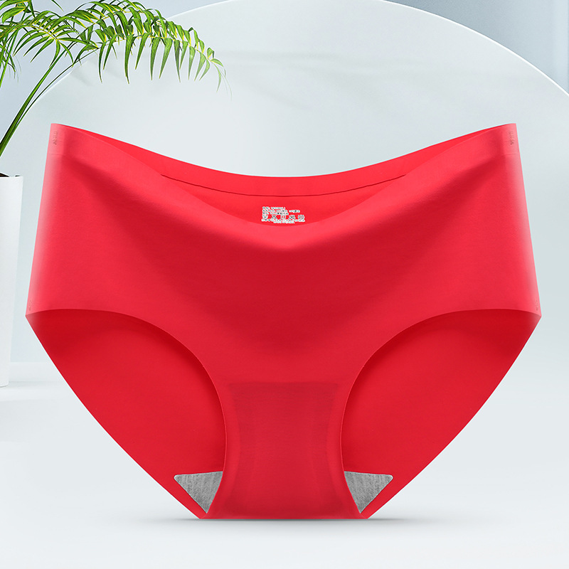 3 pezzi Intimo da donna in seta di ghiaccio Intimo senza traccia Intimo intero a vita media Intimo da donna sexy Triangolo Top
