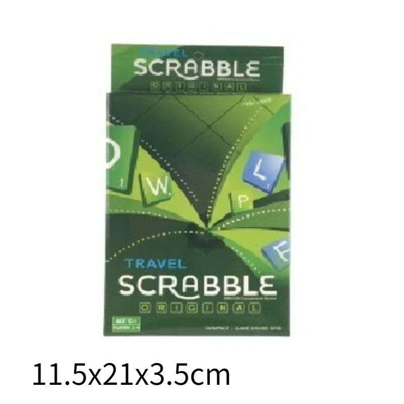 2-4 Personen Englisch Rechtschreibung Solitaire Box Alphabet Schach Lernspielzeug Reisen Englisch Alphabet Scrabble Puzzle Brettspiel