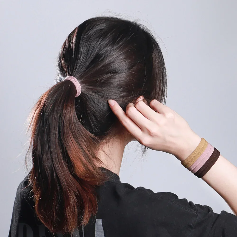30/50/100 unids/lote, bandas para el cabello de colores mezclados para niña, lazos básicos para el cabello, diadema elástica, accesorios para el cabello para mujer, soporte para cola de caballo