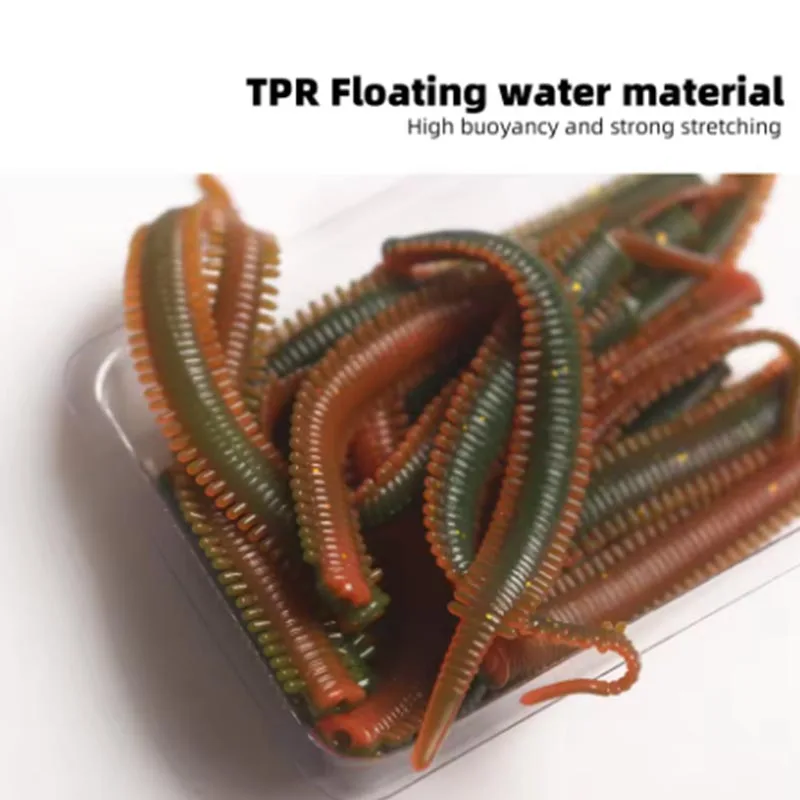 10 sacos de iscas de corredor de estrada biônico mar sandworms isca macia para simular as iscas reais iscas de pesca multi-cor não facilmente quebrou
